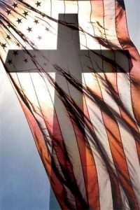 American Flag and the Cross