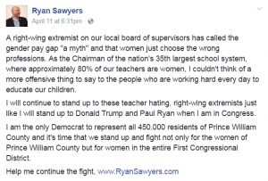PWC School Board Chairman Ryan Sawyers